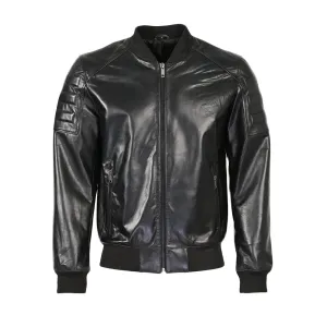 Cicero Men's New Zealand Leather Bomber Jacket