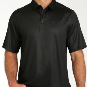 Cinch Men's Arenaflex Short Sleeve Polo in Black