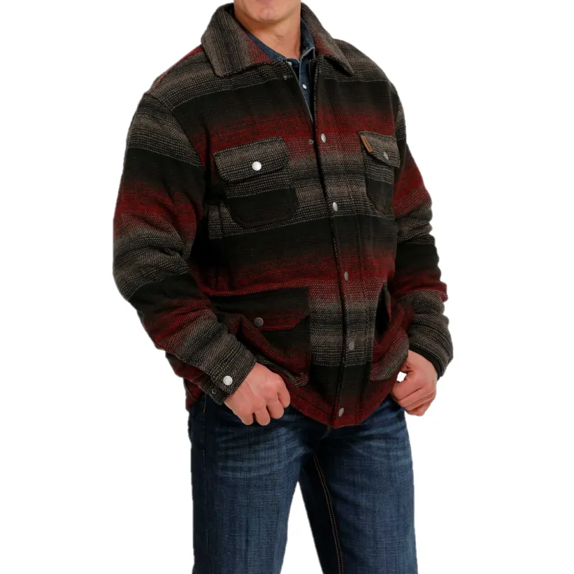 Cinch® Men's Black Striped Frontier Coat MWJ1572001