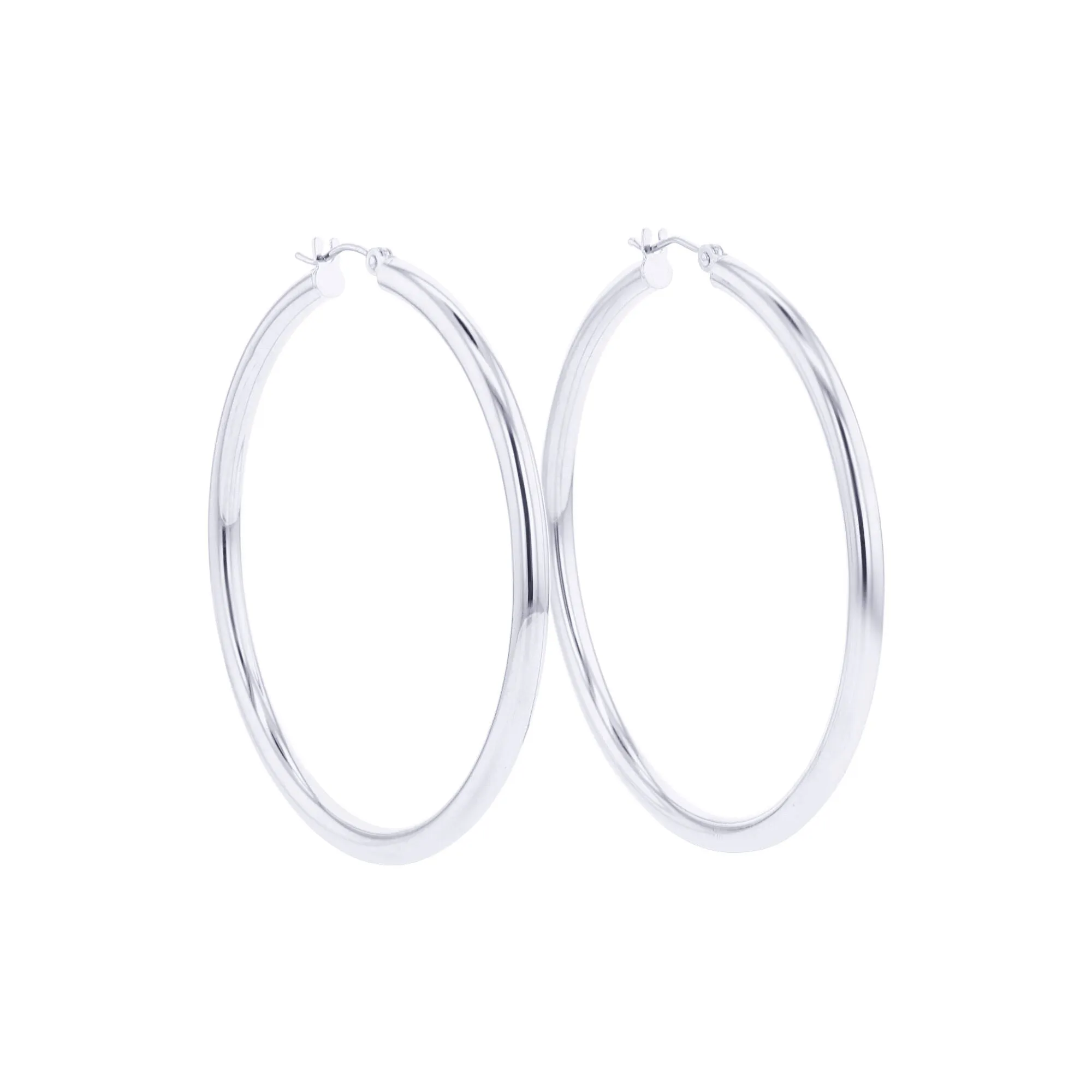 Classic Gold Hoop Earrings - 3x50mm