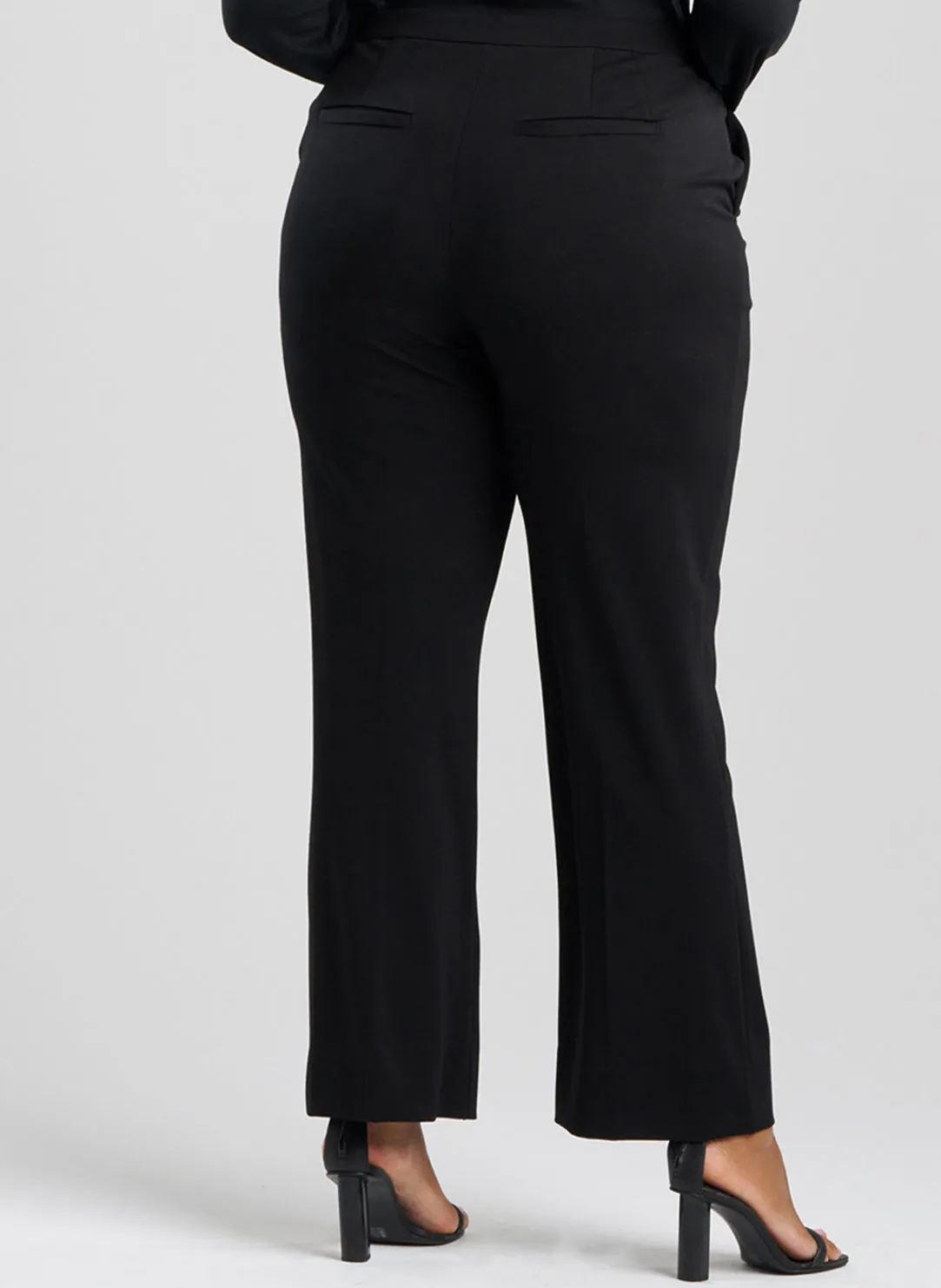 Compact Knit Black Trousers