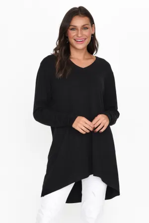 Connell Black Knit Pocket Jumper