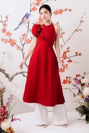 Consi Halter Neck Ao Dai