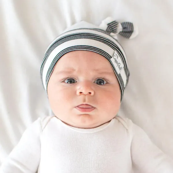 Copper Pearl Newborn Top Knot Hat - Tribe