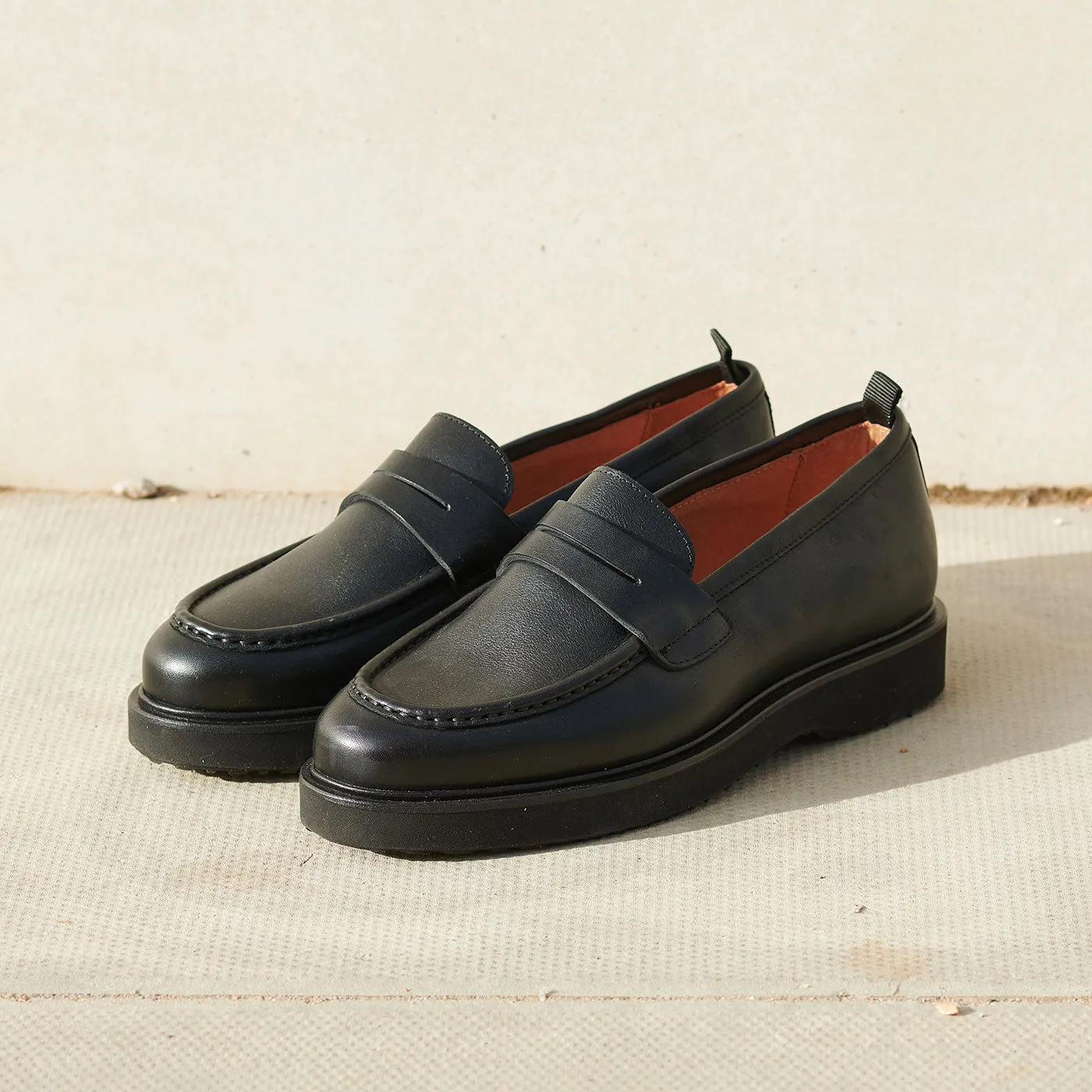 Cosmos loafer leather - BLACK