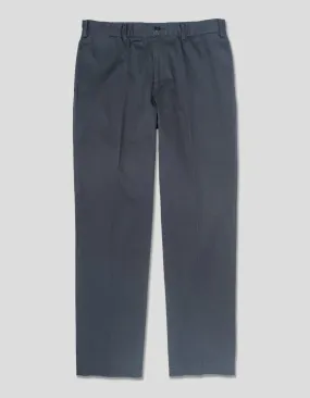 COTTON CHINO CINCH-BACK PANTS - NAVY