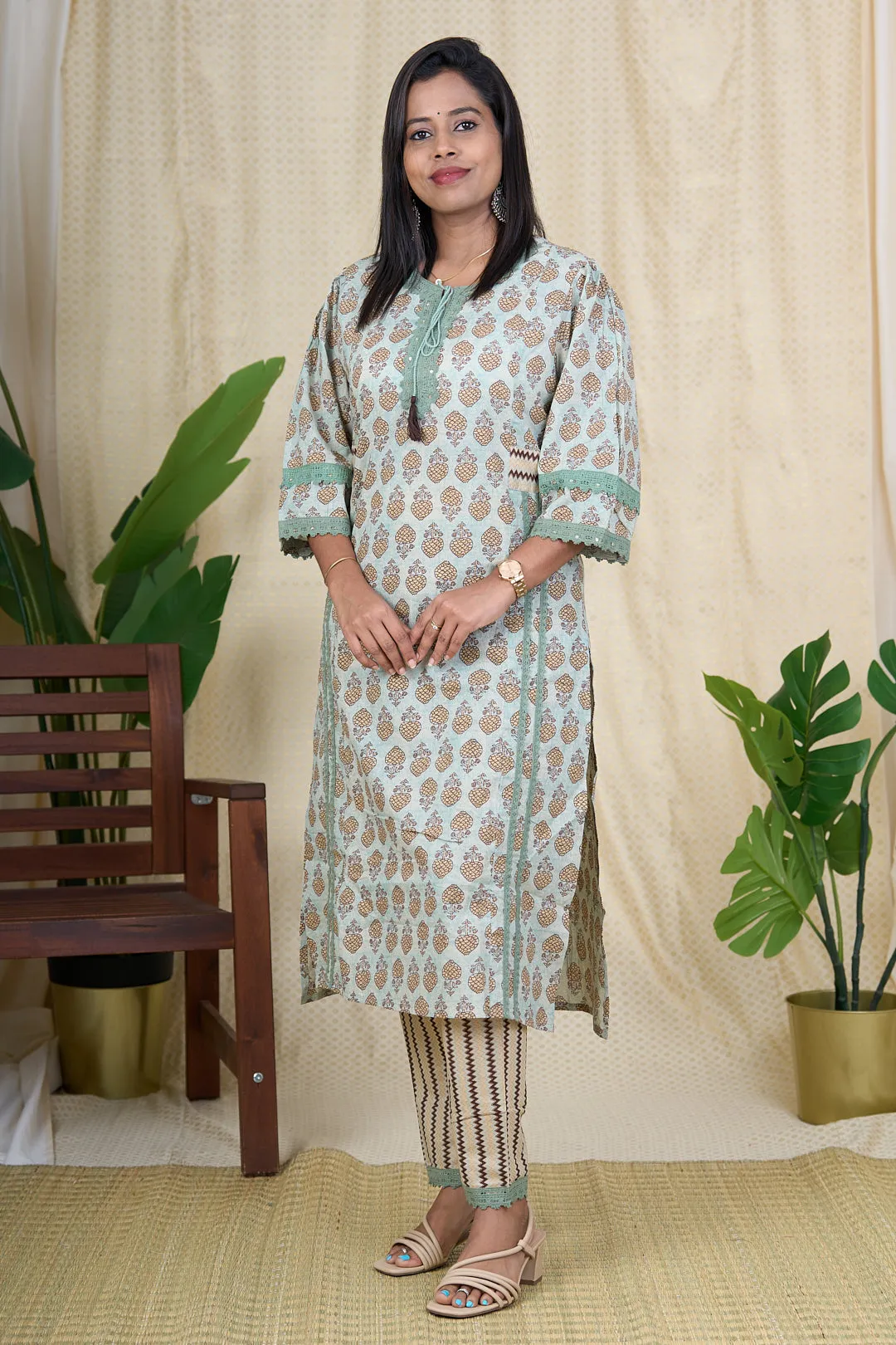 Cotton Kurta Set for Women - Hand Block Printed Kurta Sets for Ladies