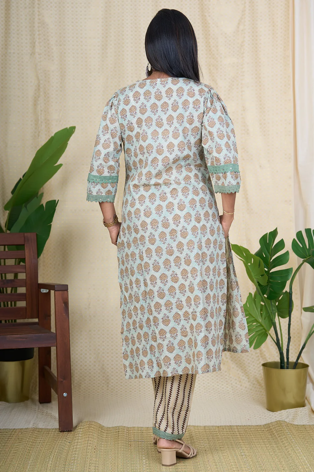 Cotton Kurta Set for Women - Hand Block Printed Kurta Sets for Ladies