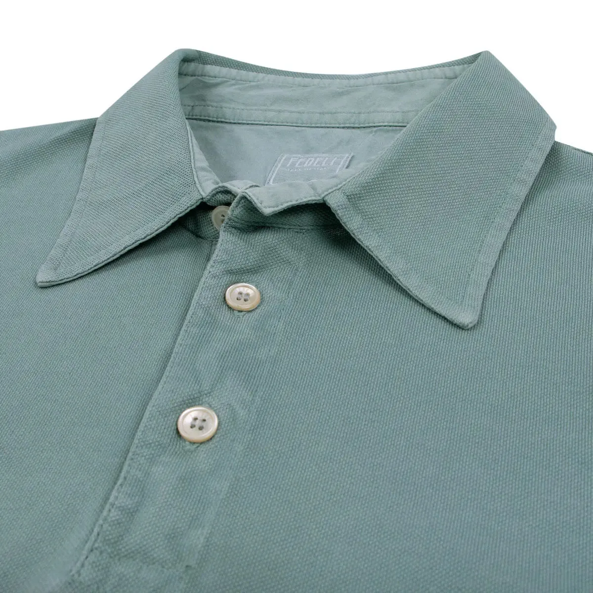 Cotton Piqué Polo Shirt Green