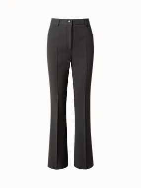 Cotton Silk Double-Face Bootcut Pants