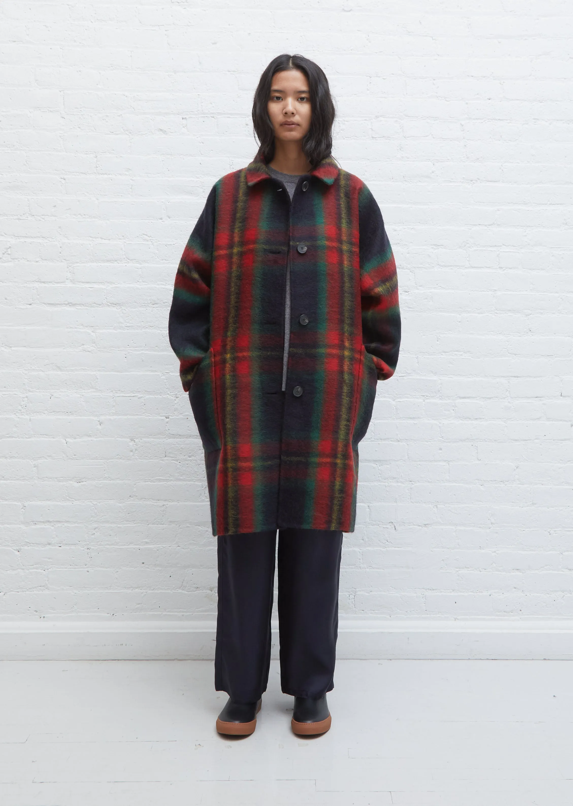 Cove Reversible Double-Faced Wool Tartan Coat