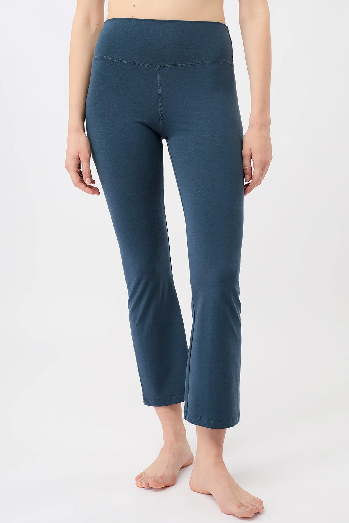 Cropped Flared Pants (Dark Peppermint)