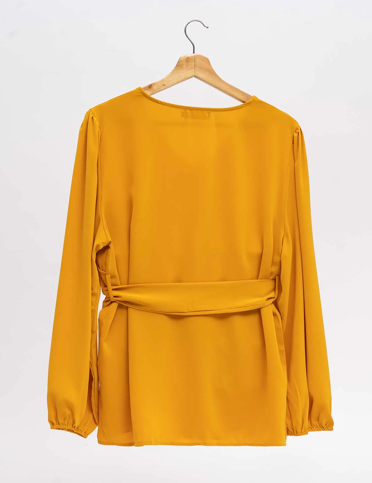 Cross Neck Tops - Yellow