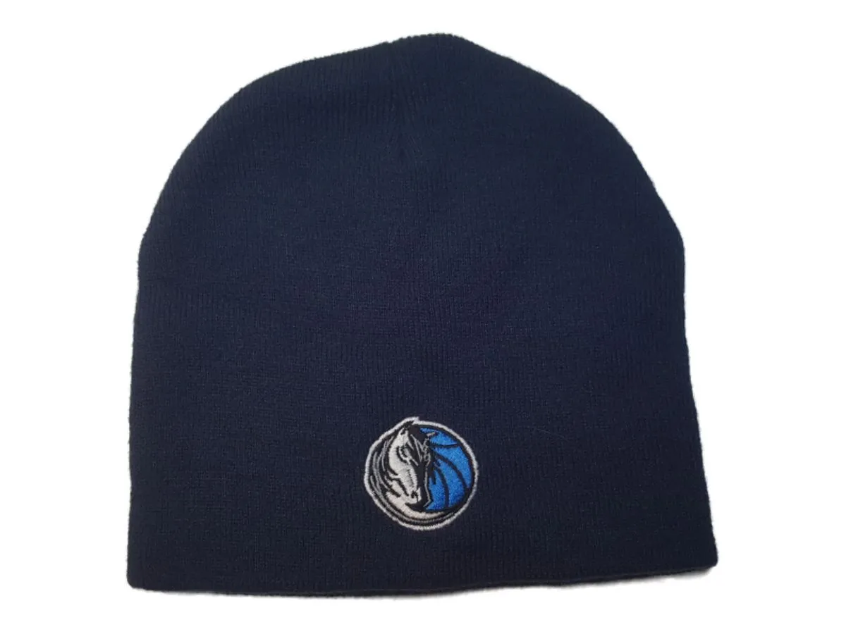 Dallas Mavericks Men's Navy Blue Acrylic Knit Uncuffed Skull Beanie Hat Cap