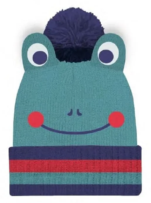 D&CO Boys Critter Cuffed Pom Knit Toque