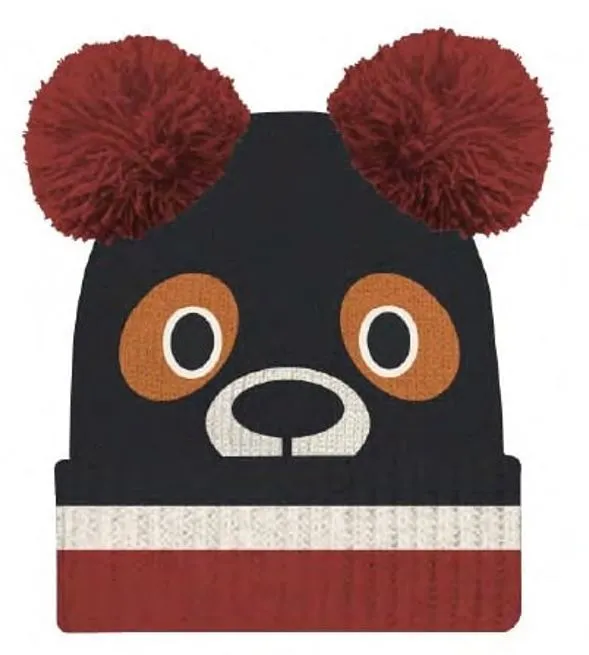 D&CO Boys Critter Cuffed Pom Knit Toque