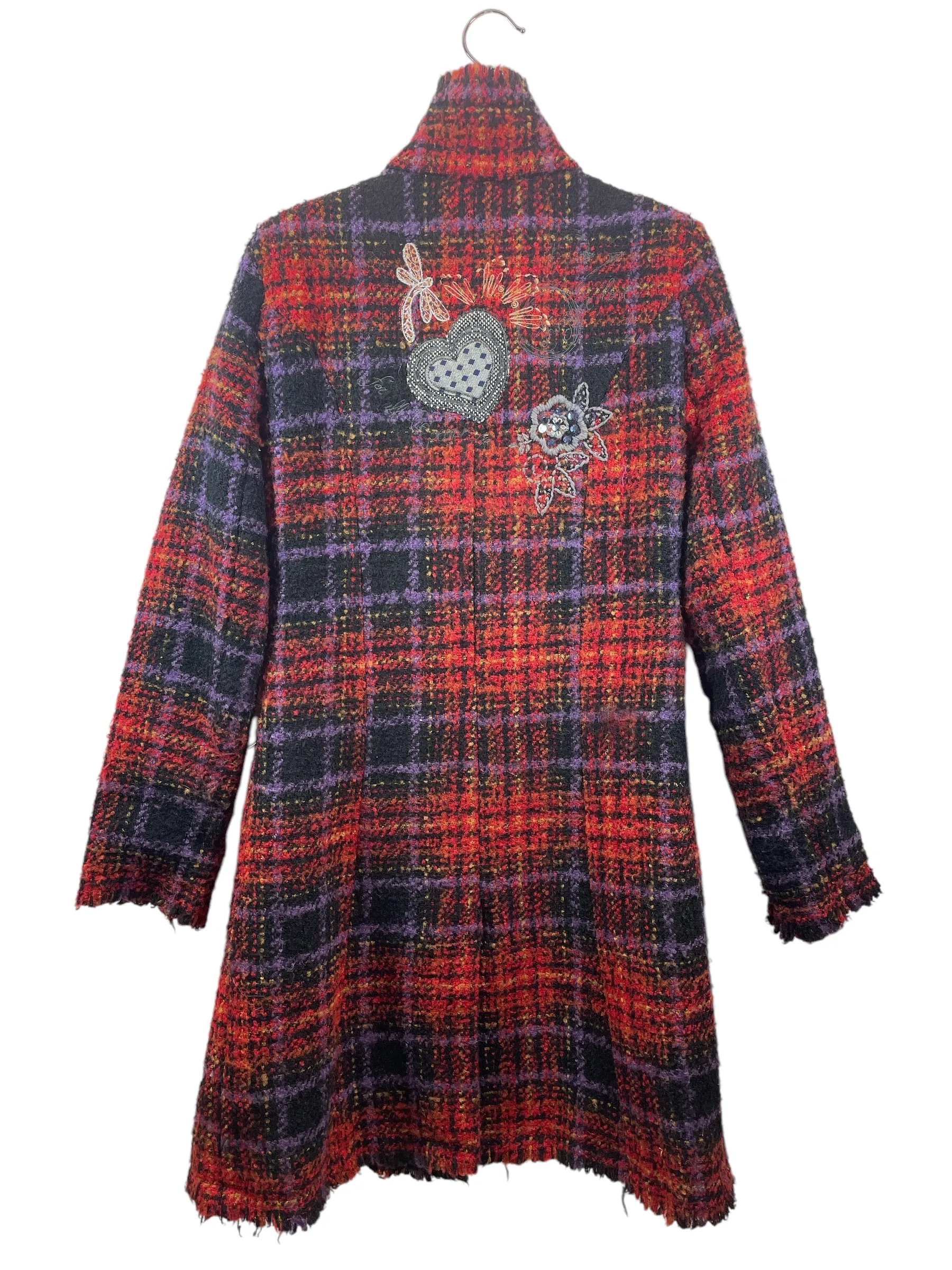 Desigual/Coat/38/Plaid/Wool/RED/RN 129068