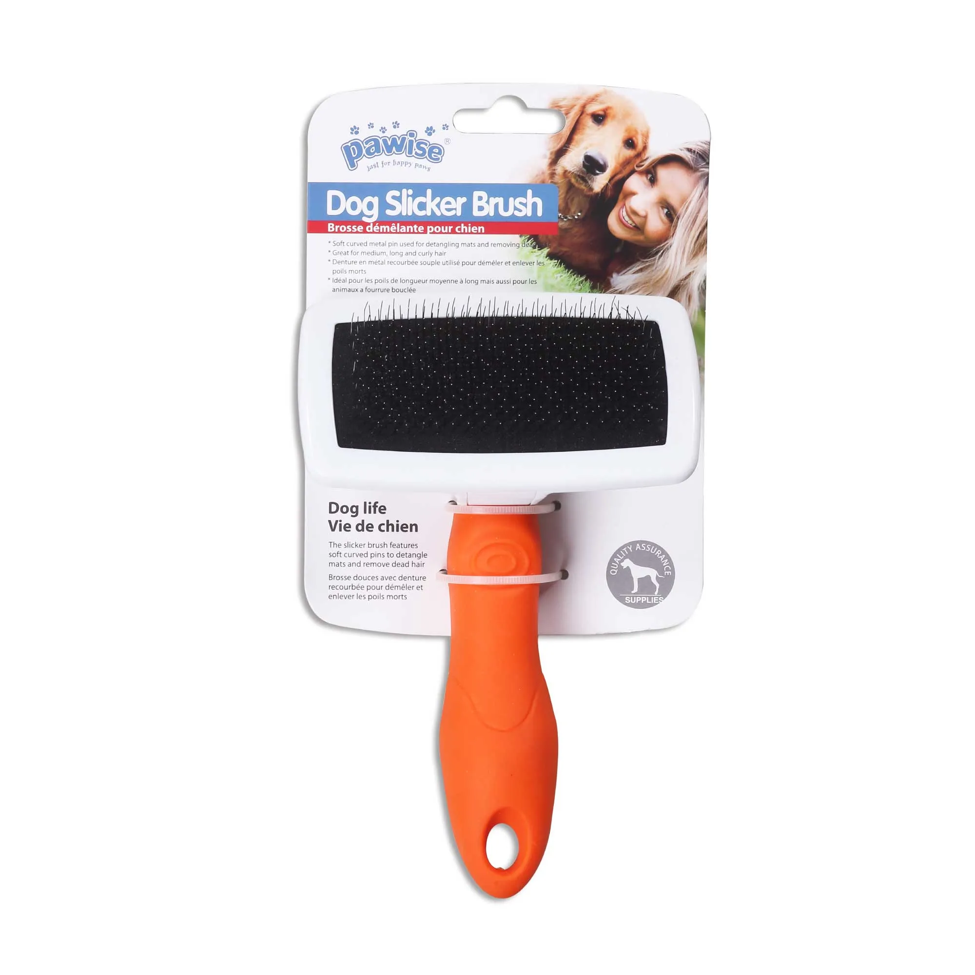 Dog Slicker Brush Medium Cat Pet Undercoat Detangling Long Hair Grooming Pawise