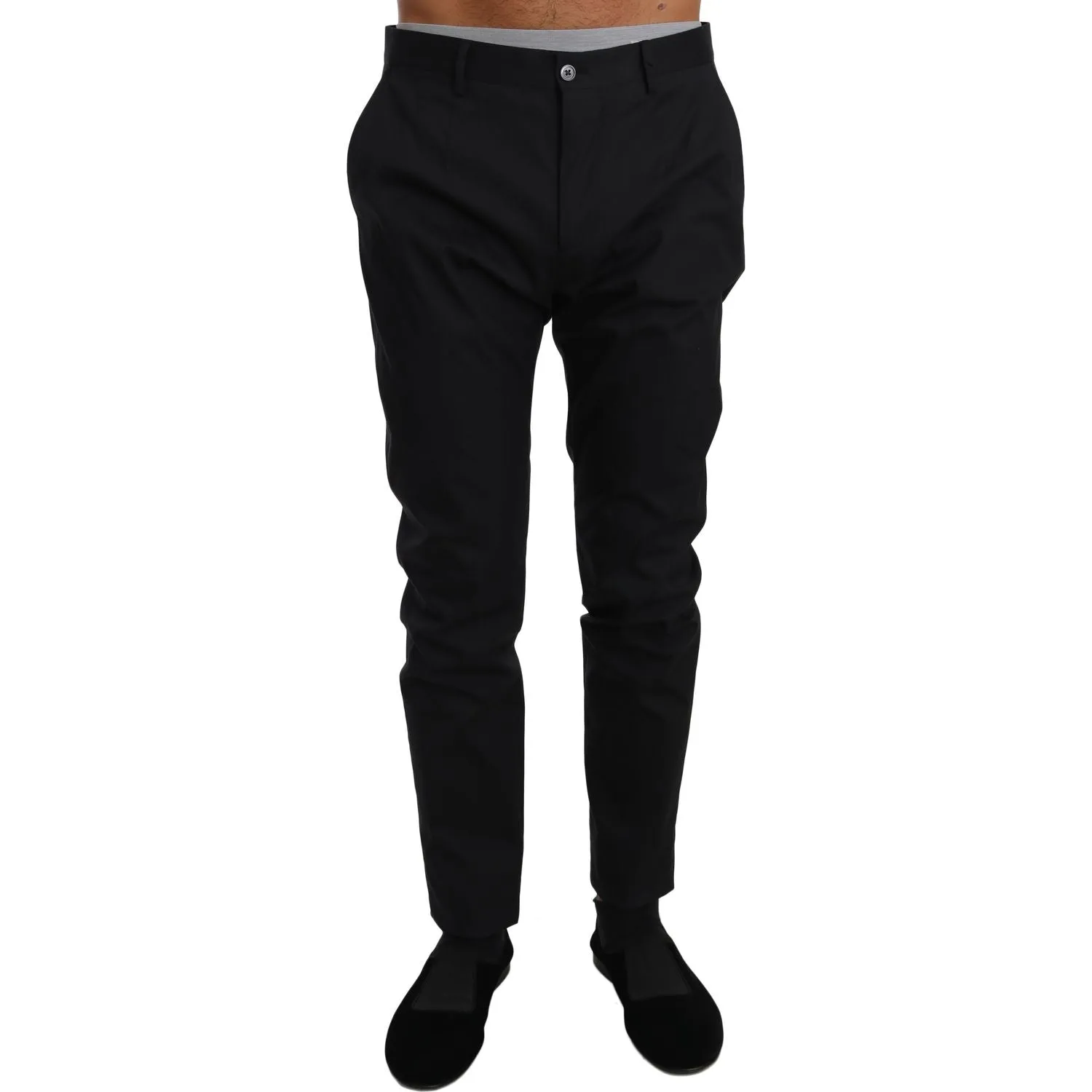 Dolce & Gabbana Elegant Black Formal Wool-Blend Trousers