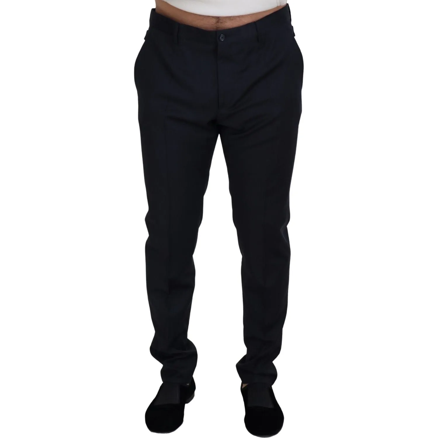 Dolce & Gabbana Elegant Blue Wool Blend Trousers