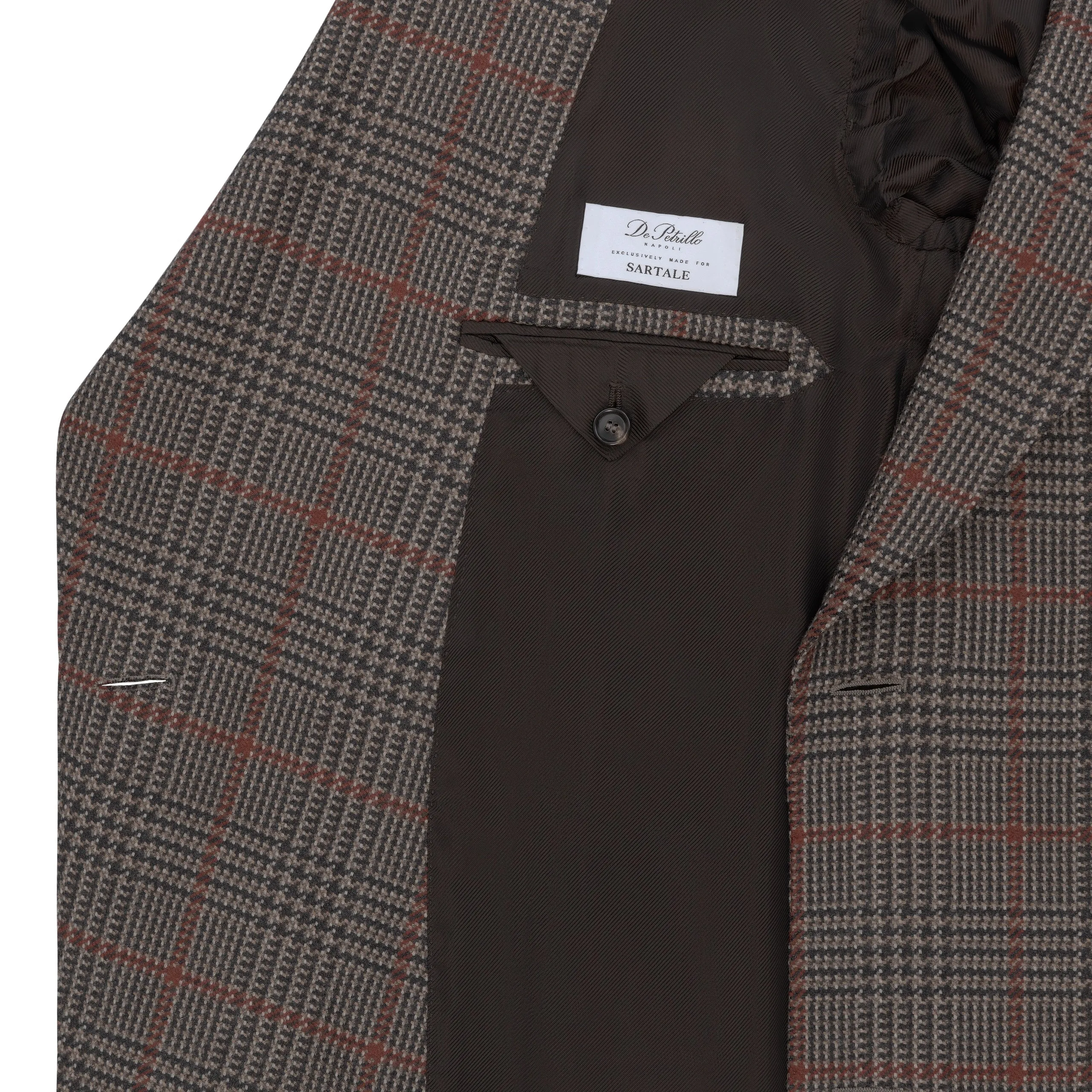 Double-Breasted Checked Wool Coat in Multicolor. Exclusively Made for Sartale