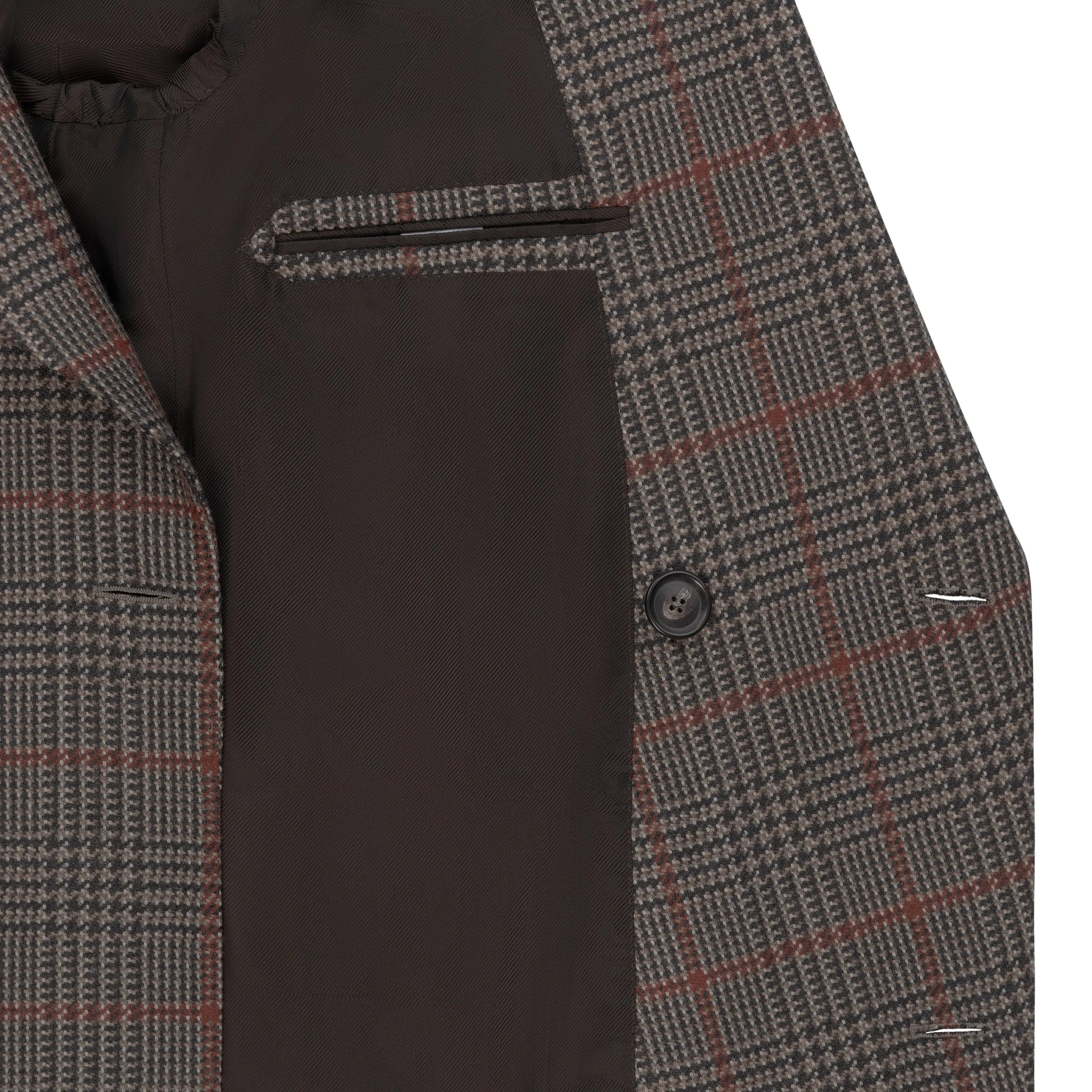 Double-Breasted Checked Wool Coat in Multicolor. Exclusively Made for Sartale