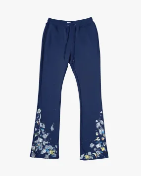 EPTM PAINT SNAP FLARED PANTS - NAVY