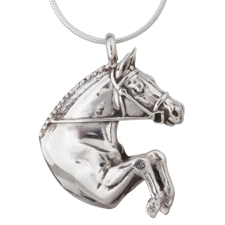 Equestrian Braided Jumper Silver Necklace by Jane Heart