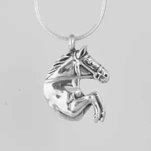 Equestrian Braided Jumper Silver Necklace Small by Jane Heart