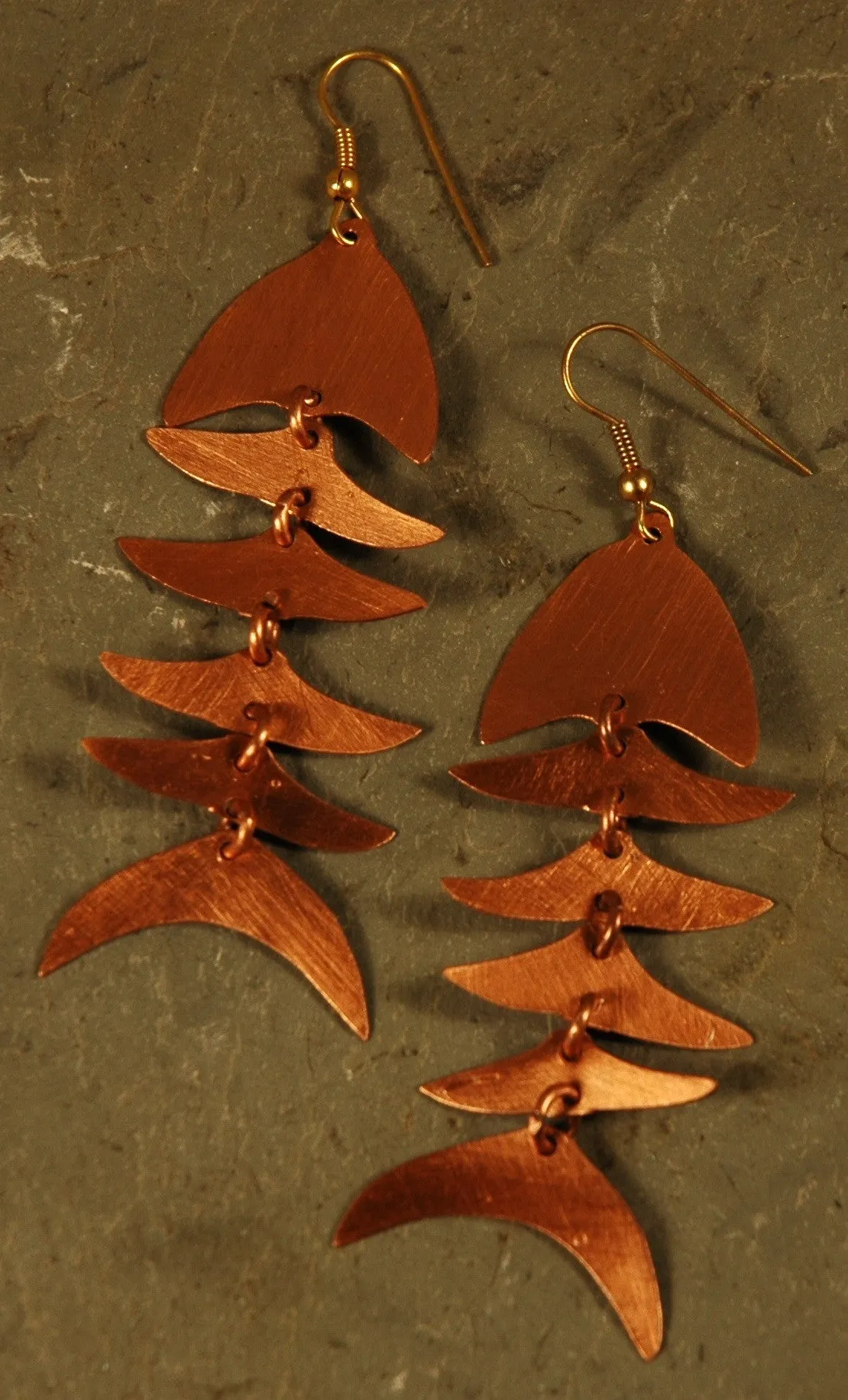 Fair Trade Copper Bombolulu Fish Earrings