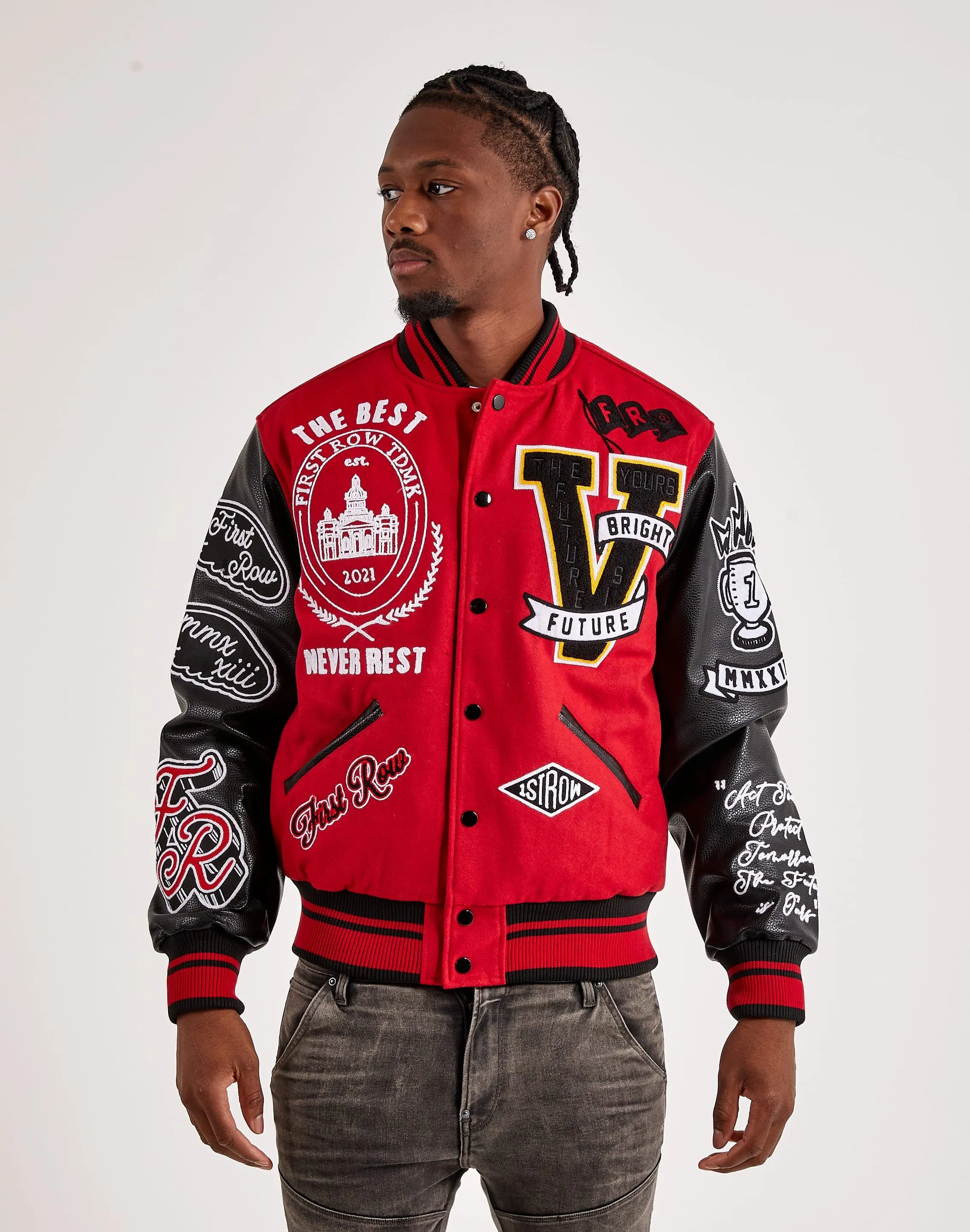 First Row The Best Never Rest Varsity Jacket