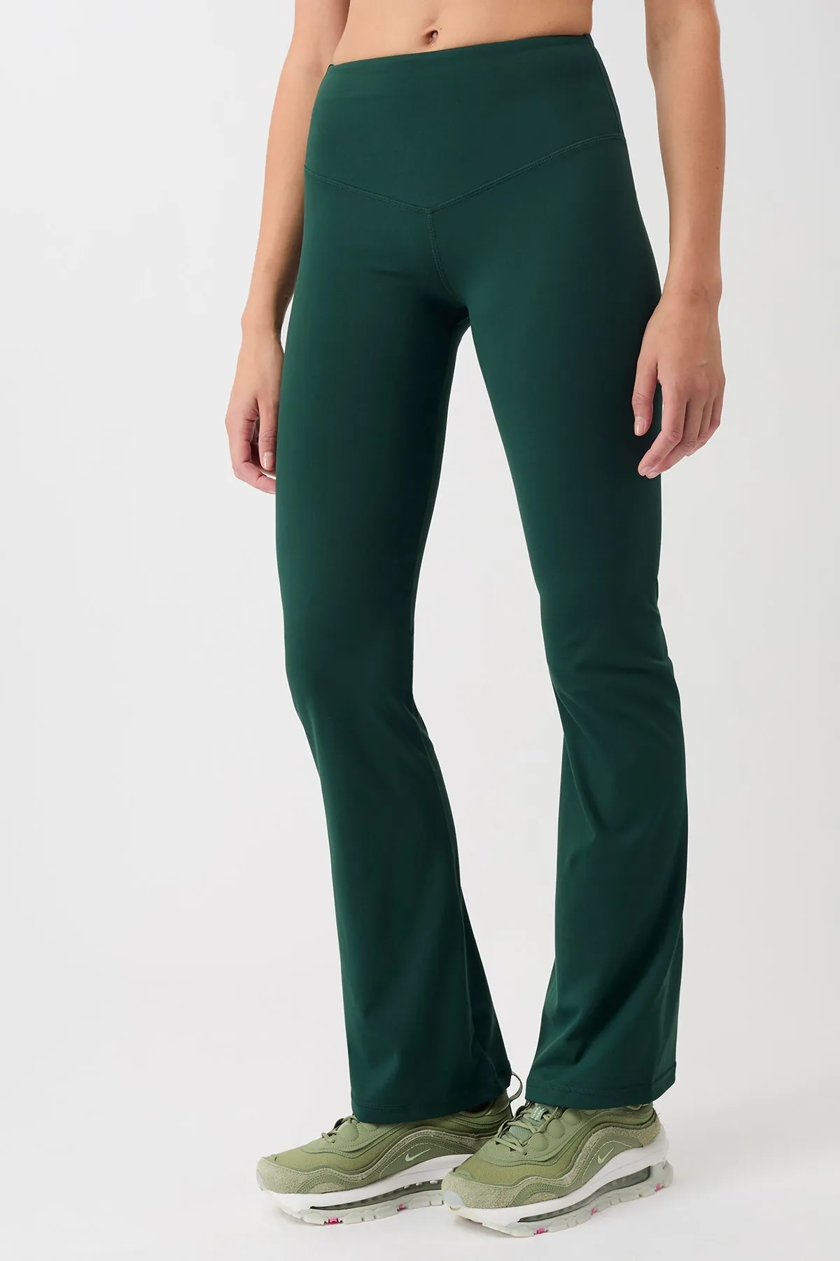 Flared Sports Pants Seaweed