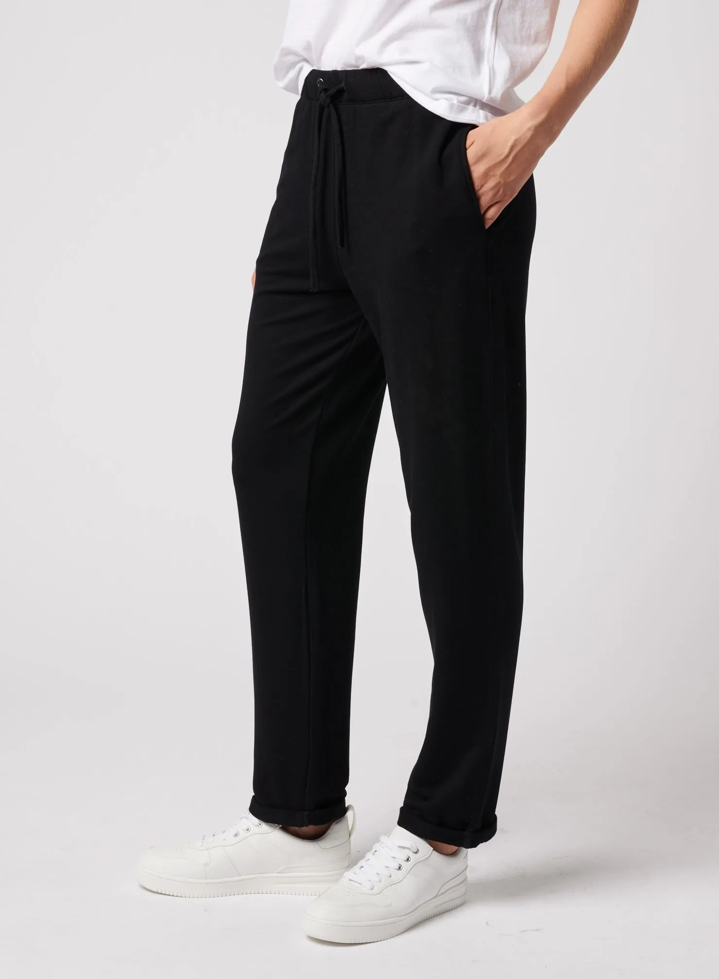 French Terry Drawstring Pant With Cuff