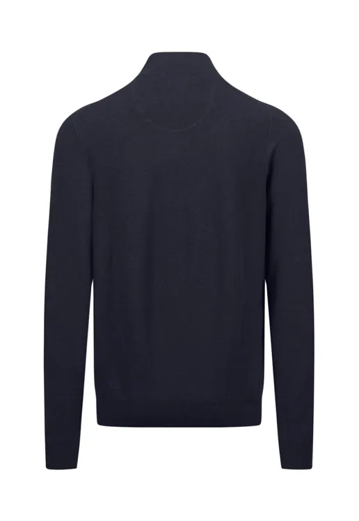 FYNCH HATTON® Troyer 1/4 Zip Structure Mix/Navy - New AW24