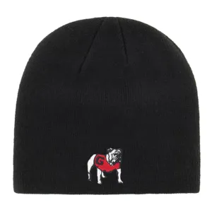 Georgia Bulldogs '47 Brand Retro Vintage Black Skull Acrylic Knit Beanie Cap