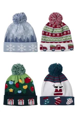 Gertex Christmas Cuffed Pom Knit Toque