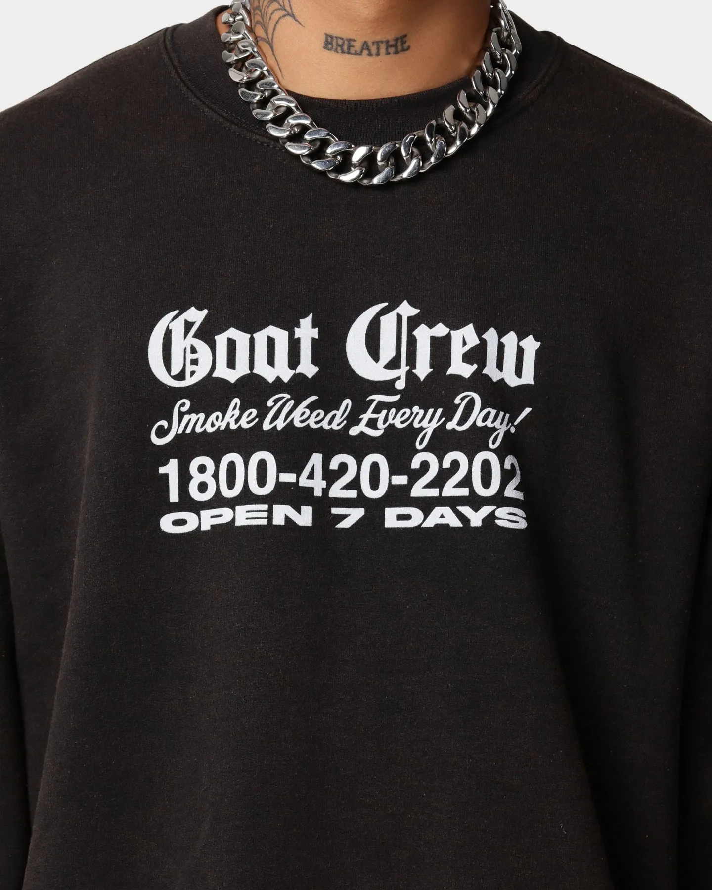 Goat Crew Chemist Vintage Crewneck Black Wash