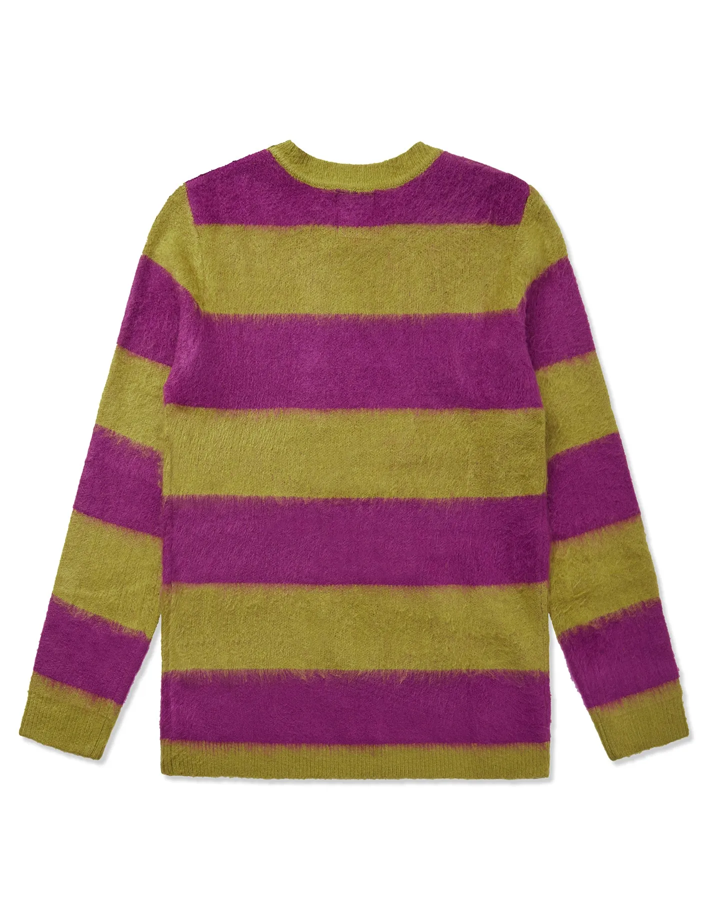 Green & Purple Stripe Mohair Jumper