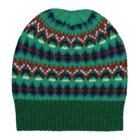 Green Fair Isle Beanie