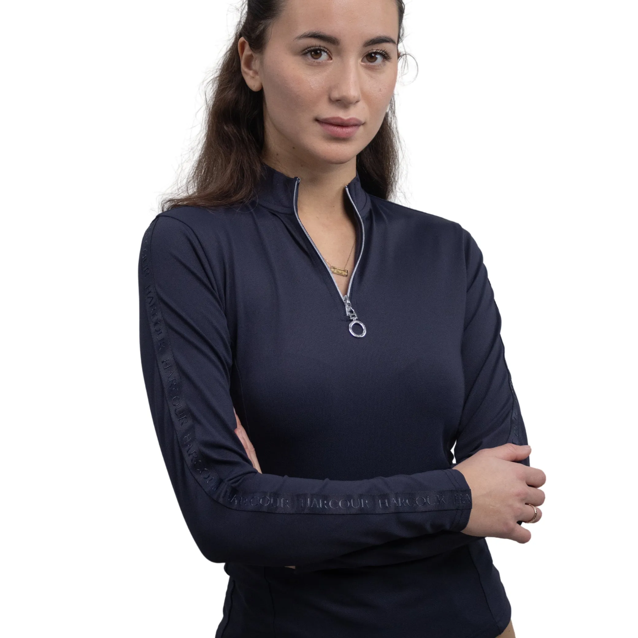 Harcour Poris Long Sleeve Technical Polo