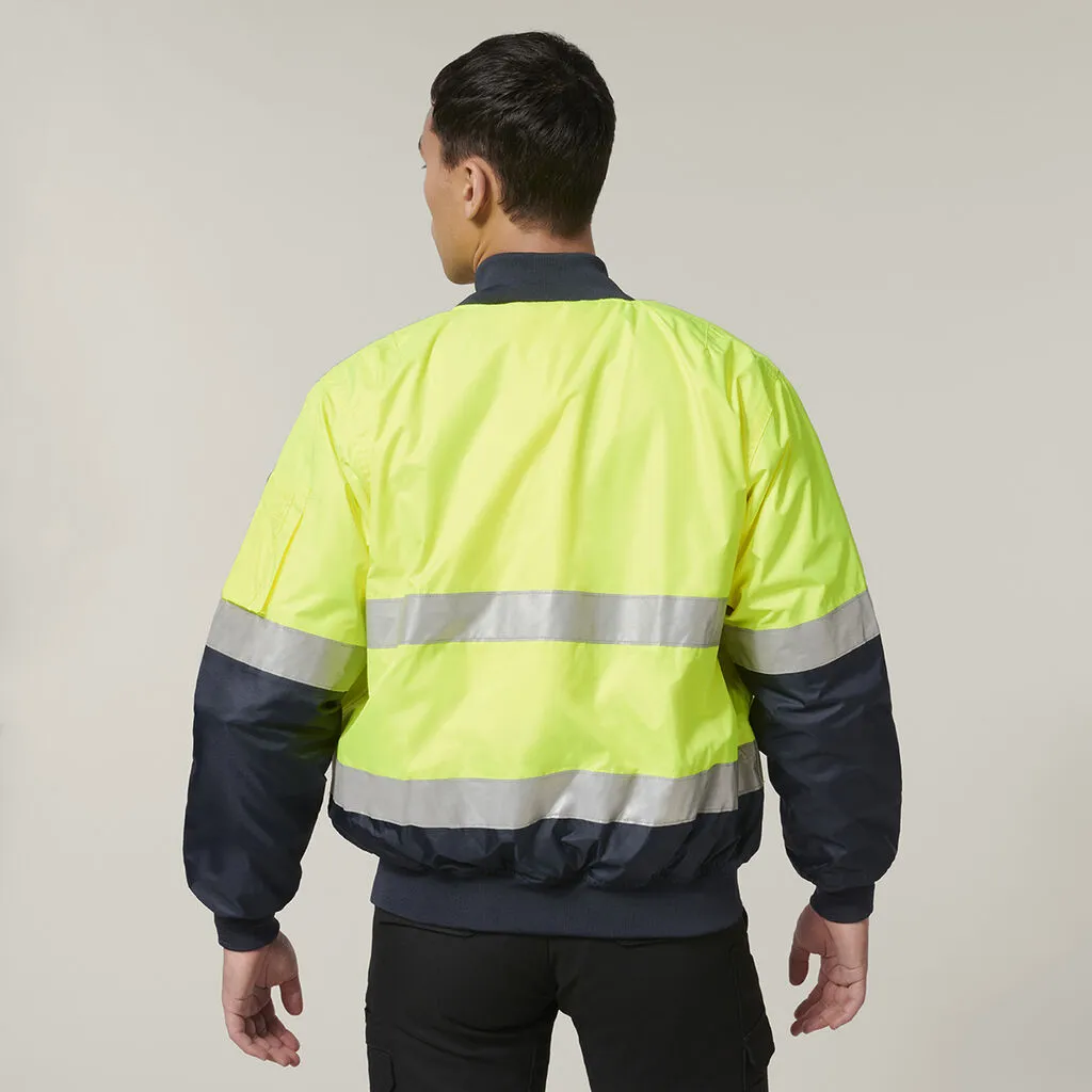 Hard Yakka Core Hi-Vis 2 Tone Taped Waterproof Bomber Jacket (Y06675)