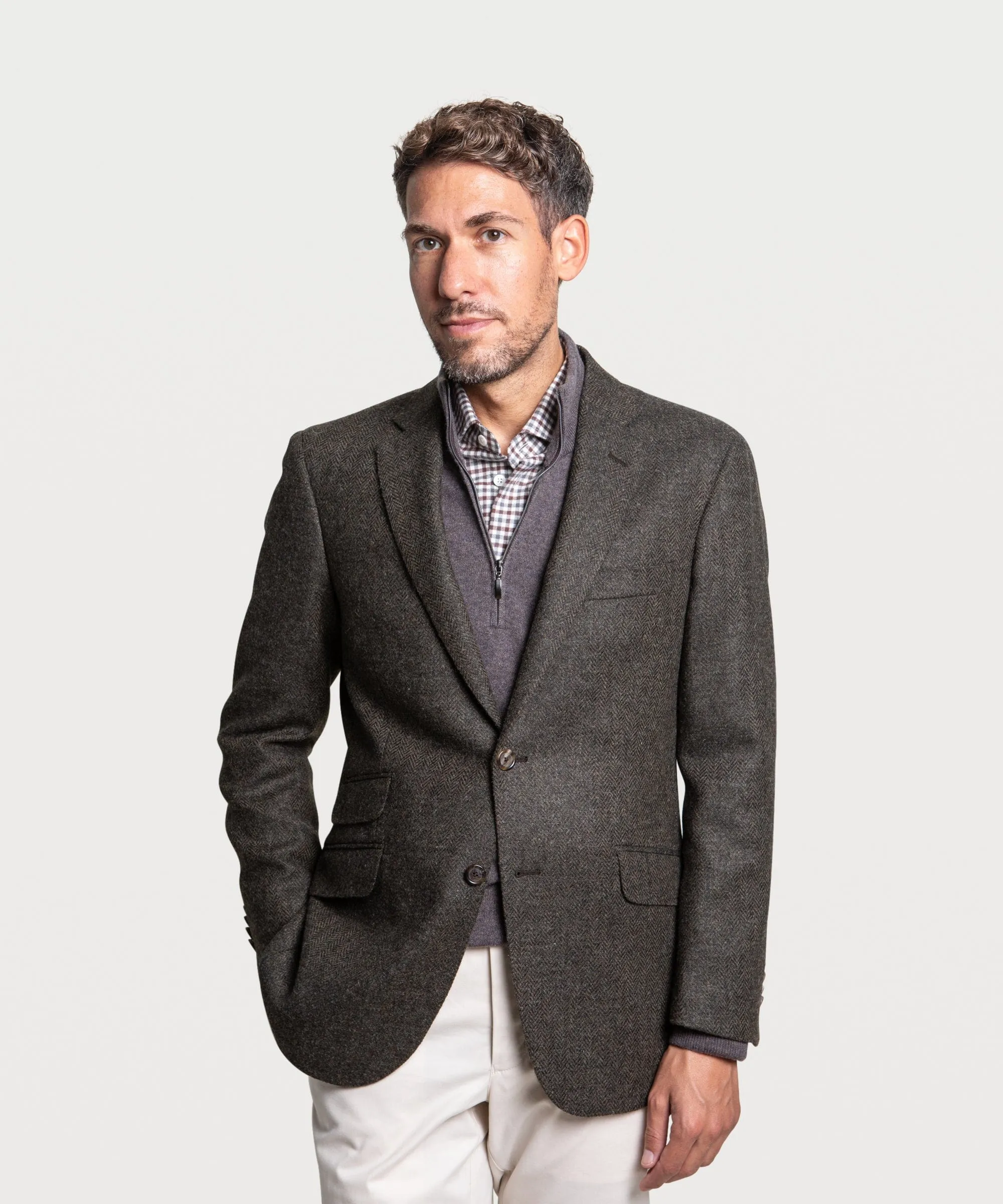 Herringbone Tweed Blazer