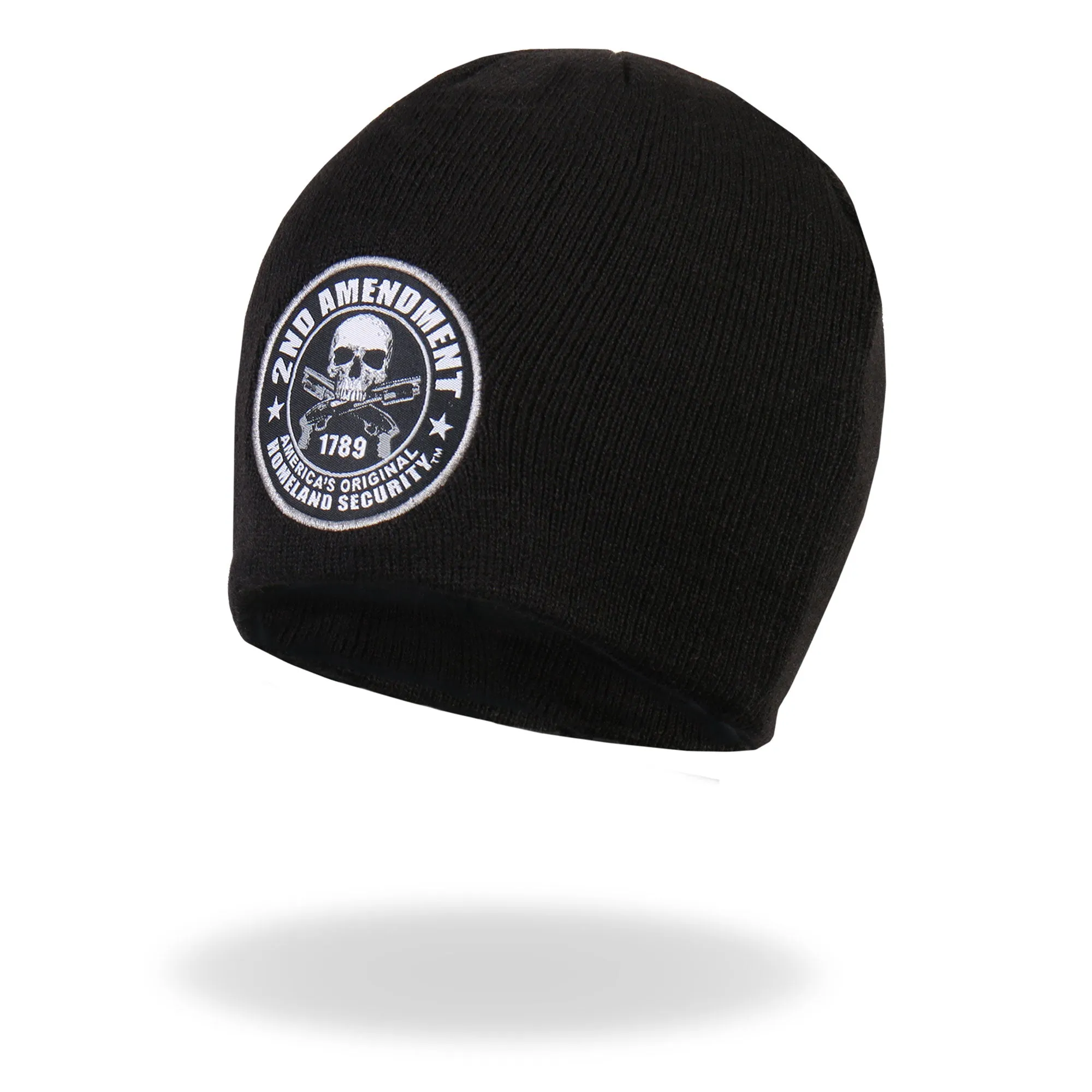 Hot Leathers KHB1038 2nd Amendment America's Original Homeland Security Skull Knit Cap