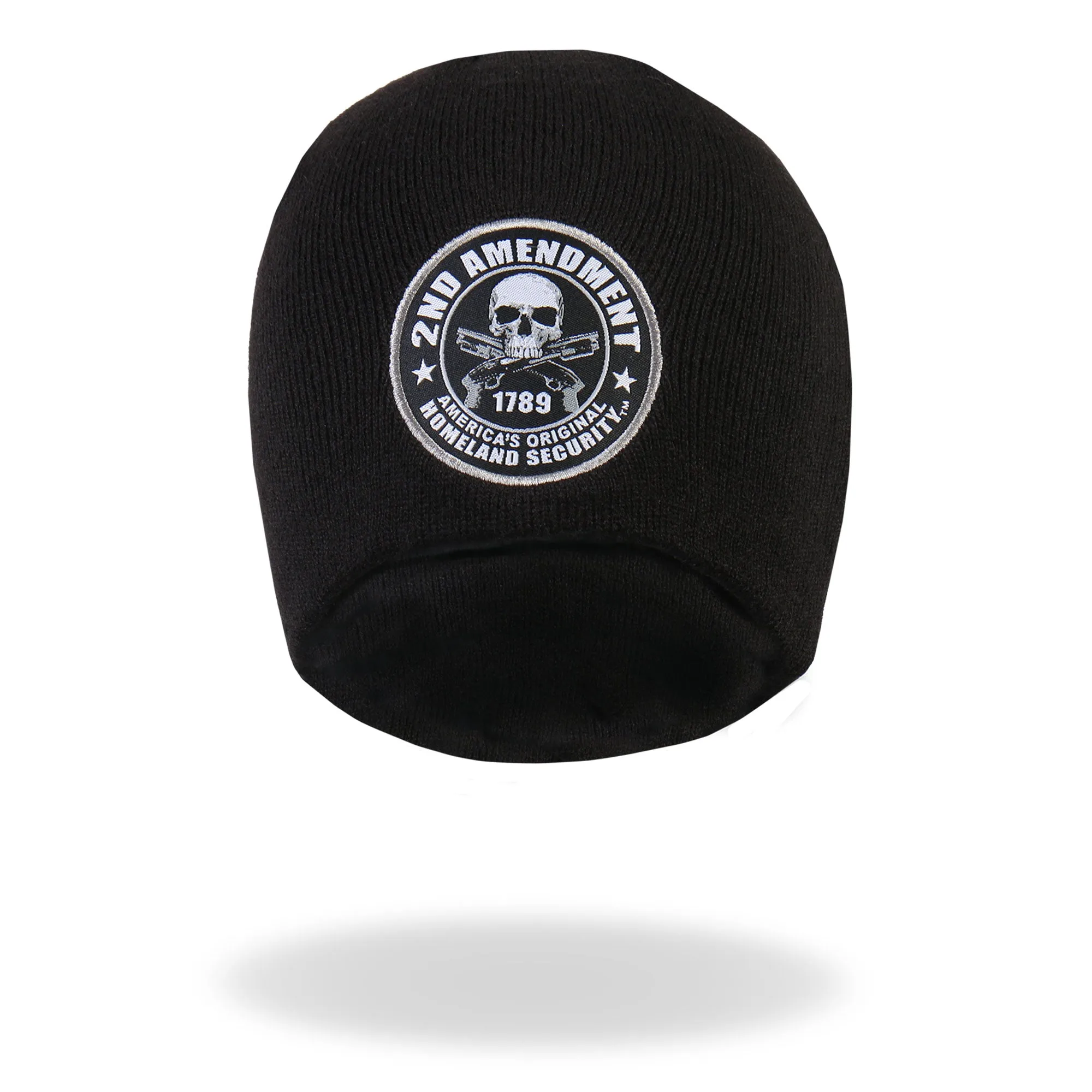 Hot Leathers KHB1038 2nd Amendment America's Original Homeland Security Skull Knit Cap