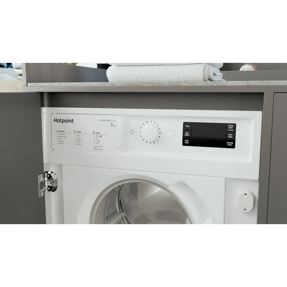 Hotpoint BIWMHG71483UKN 7kg 1400rpm Integrated Washing Machine - White