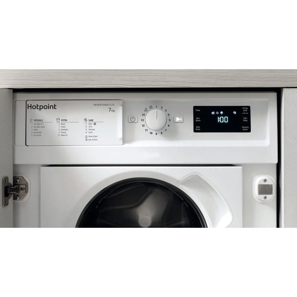 Hotpoint BIWMHG71483UKN 7kg 1400rpm Integrated Washing Machine - White