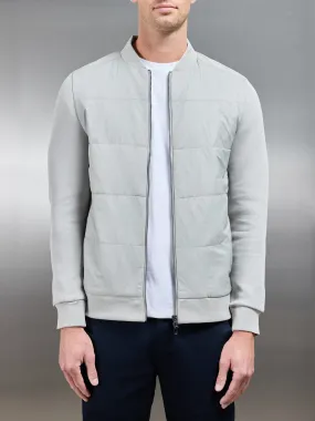 Hybrid Bomber Jacket in Stone