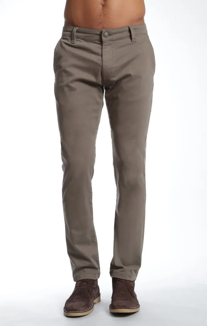 JOHNNY SLIM LEG CHINO IN DUSTY OLIVE TWILL