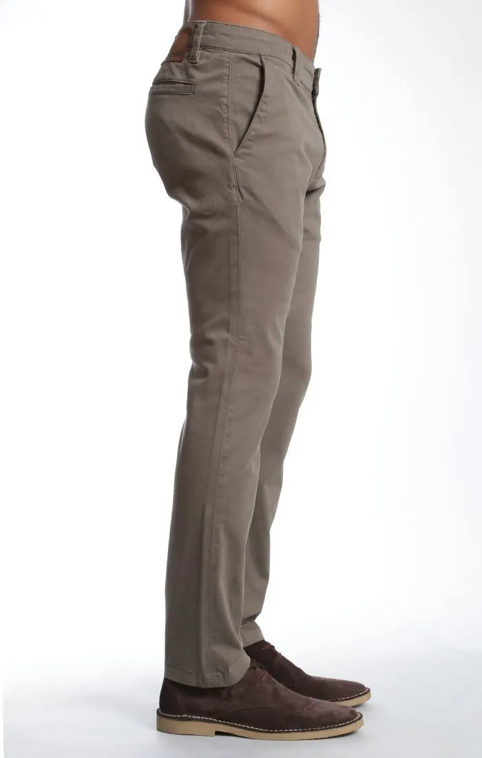 JOHNNY SLIM LEG CHINO IN DUSTY OLIVE TWILL