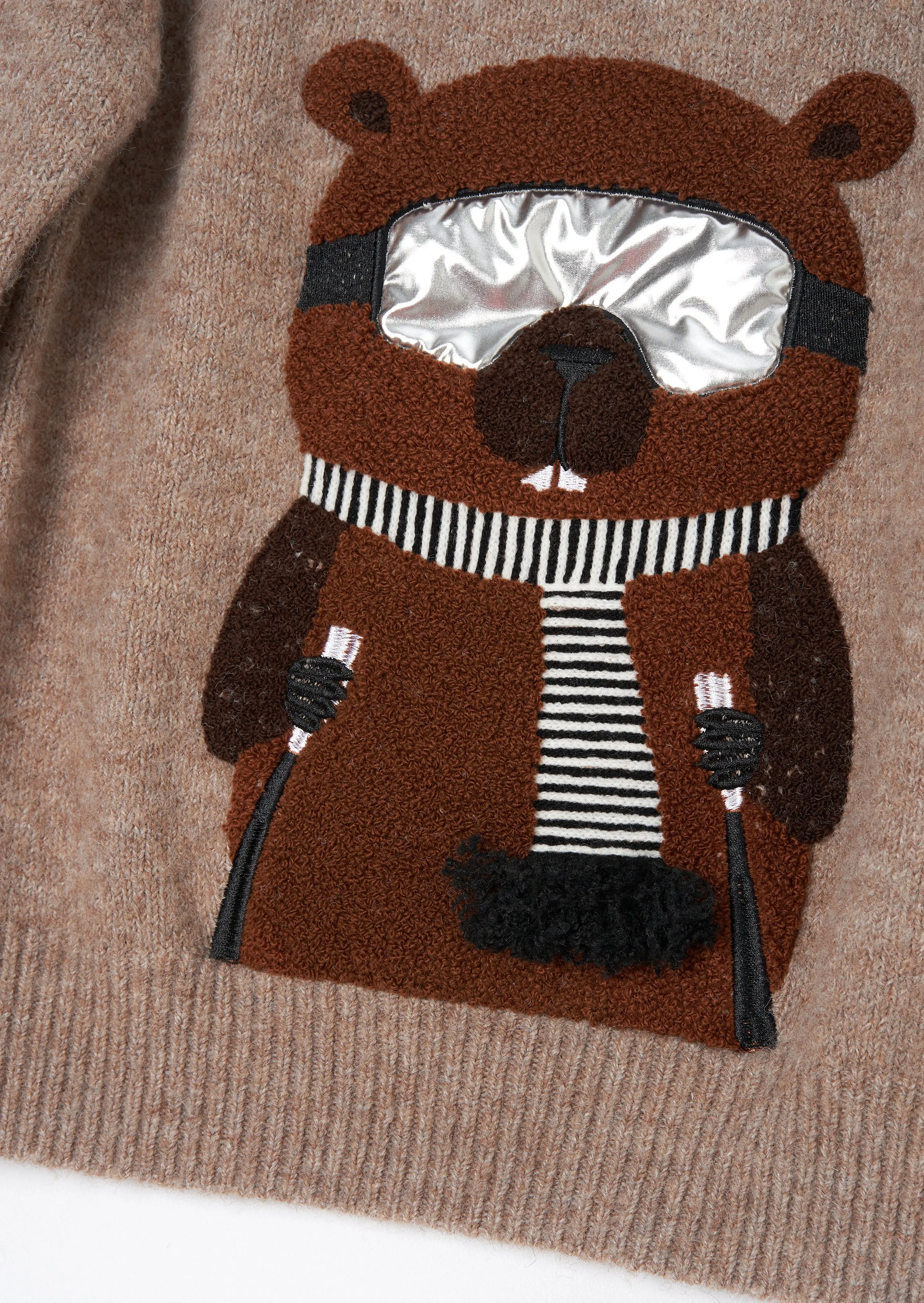 Jules Brown Borg Ski Beaver Knit